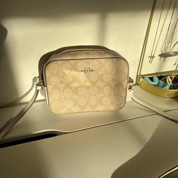 Coach Handbags - Coach Beige Crossbody Bag